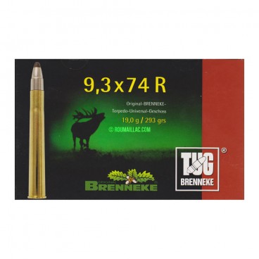 MUNITIONS BALLES BRENNEKE 9.3X74R TUG