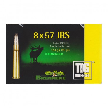 MUNITIONS BALLES BRENNEKE 8X57JRS TIG