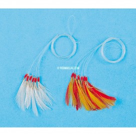 MITRAILETTE PLUMES DE MER FINE PECHE 6 HAMECONS