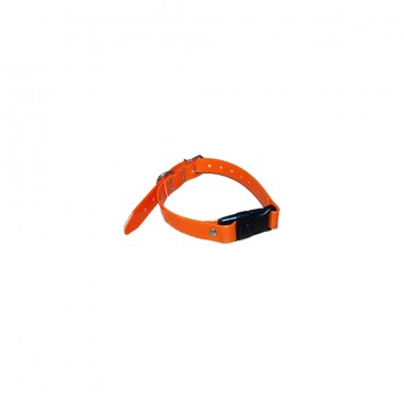 COLLIER CHIEN CHASSE FLUO ORANGE AVEC CLIP