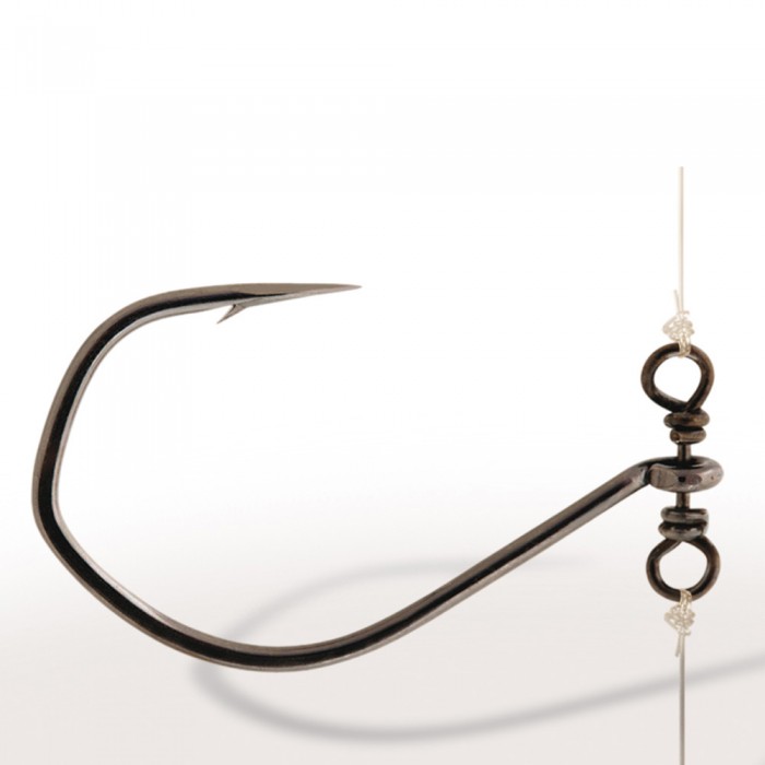 Hameçons VMC Texas 7342SH Spinshot Wide Gap – Drop Shot, 4 Pièces, Black Nickel, Tailles 1/0 à 5/0