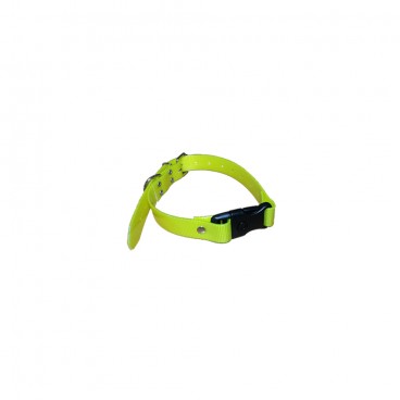 COLLIER CHIEN CHASSE FLUO JAUNE AVEC CLIP