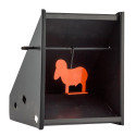 PORTE CIBLE BEEMAN CARTON ET SILHOUETTE METALLIQUE