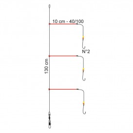BAS DE LIGNE BALAIS ROUGES FLASHMER