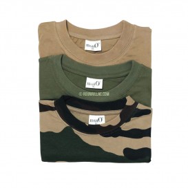 PACK 3 T-SHIRTS CAMO KAKI BEIGE