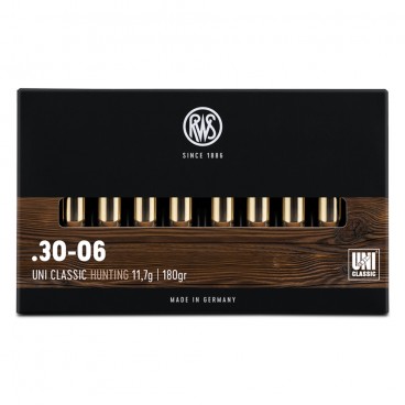 MUNITIONS BALLES RWS 30-06 UNI CLASSIC 180G X20 MUNITIONS BALLES RWS 30-06 UNI CLASSIC 180G X20