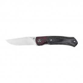 COUTEAU QSP GANNET CARBONE MICARTA NOIR ROUGE