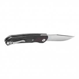 COUTEAU QSP GANNET CARBONE MICARTA NOIR ROUGE