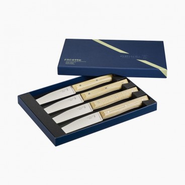 COFFRET 4 COUTEAUX OPINEL FACETTE FRÊNE