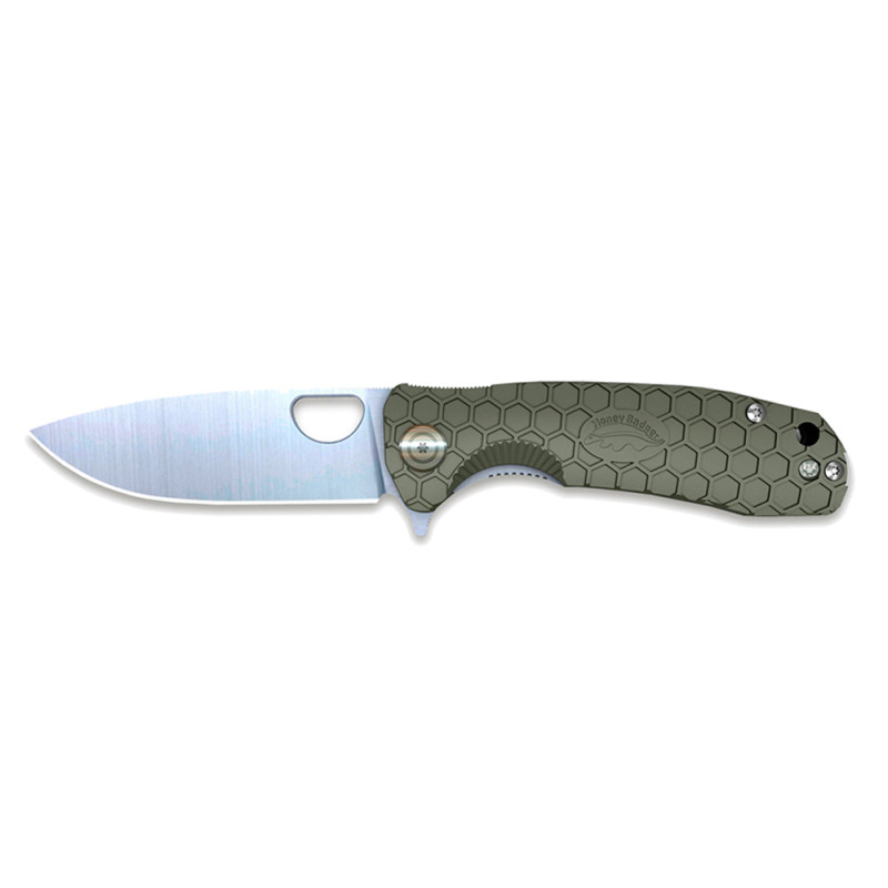 COUTEAU FLIPPER SMALL GREEN - HONEY BADGER