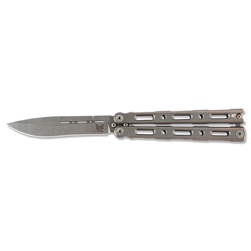 COUTEAU PAPILLON BENCHMADE 85 BILLET TI BALI-SONG