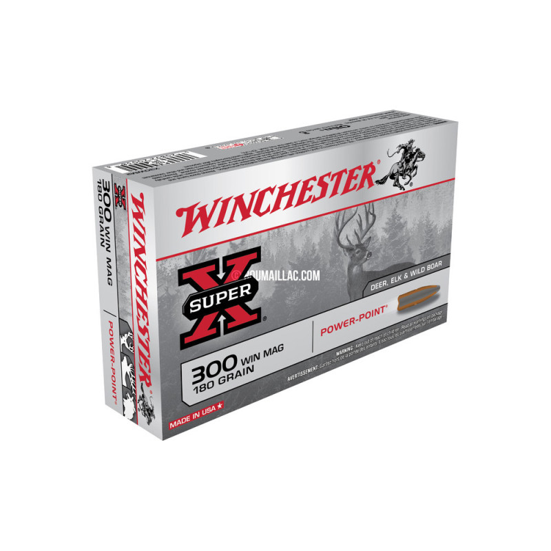 MUNITIONS BALLES WINCHESTER 300WM POWER POINT CX30WM2