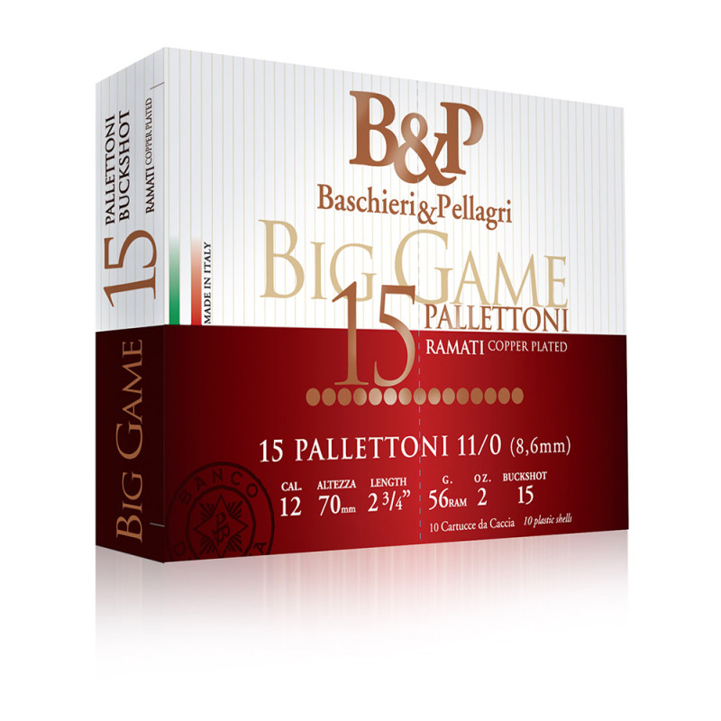 CHEVROTINES BASCHIERI&PELLAGRI BIG GAME PALLETTONI 15 GRAINS