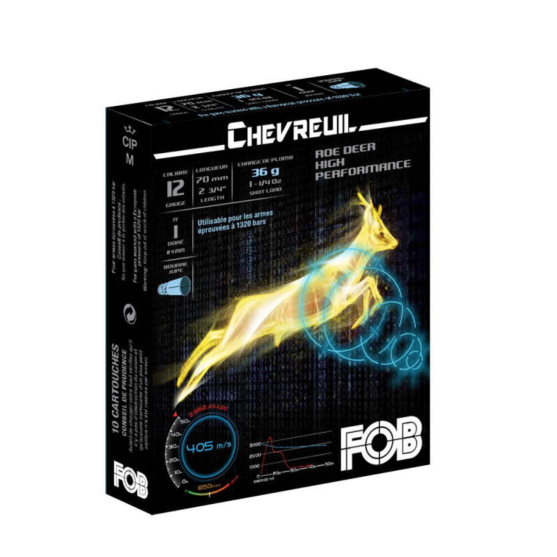 CARTOUCHES FOB SUPER CHASSE CHEVREUIL CALIBRE 20