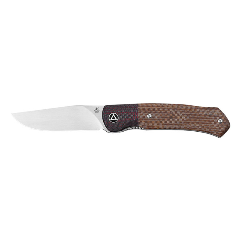 COUTEAU QSP GANNET CARBONE MICARTA MARRON