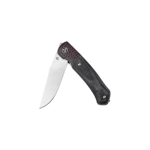COUTEAU QSP GANNET CARBONE MICARTA NOIR ROUGE