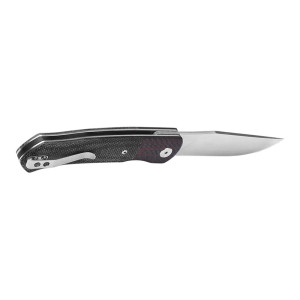 COUTEAU QSP GANNET CARBONE MICARTA NOIR ROUGE
