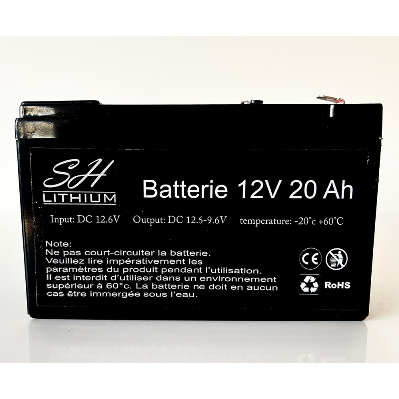 BATTERIE LITHIUM 12V 20A SORTIE REGULEE