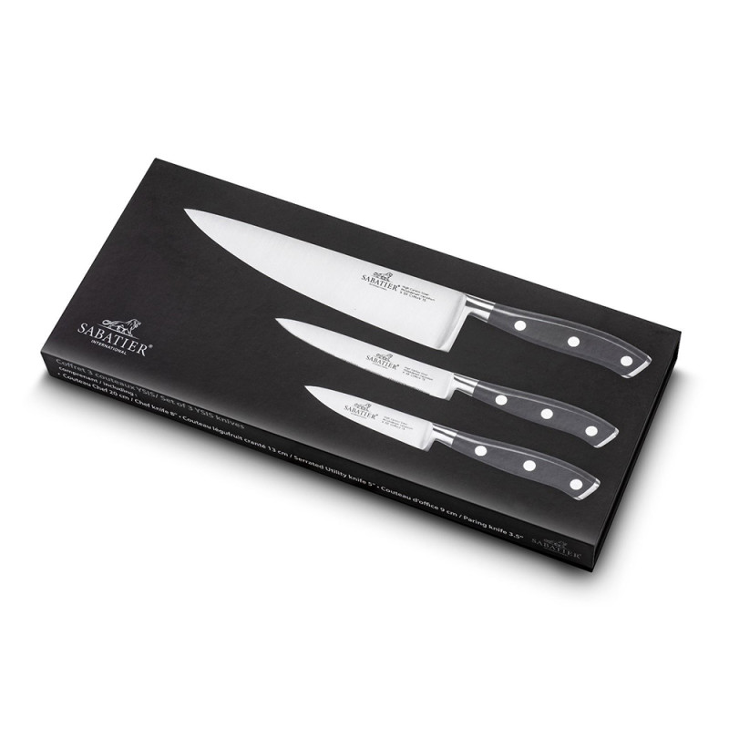 COFFRET COUTEAUX DE CUISINE 3 PIECES SABATIER YSIS