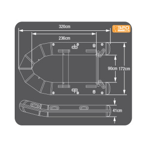 BATEAU PNEUMATIQUE FOX 320 INFLATABLE BOAT