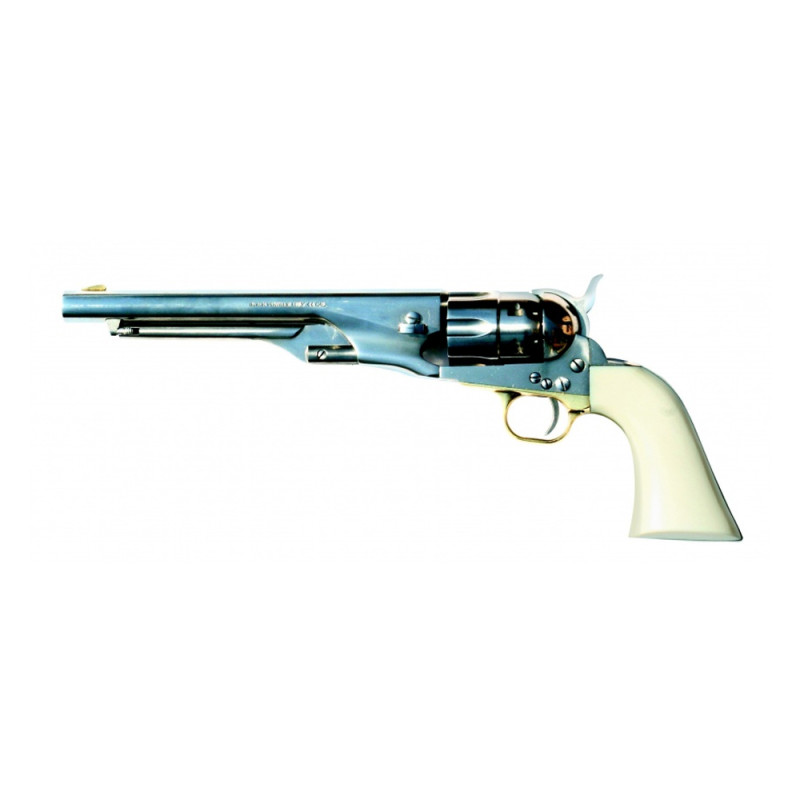 REVOLVER POUDRE NOIRE PIETTA 1860 ARMY OLD SILVER CAS44IGSTOS