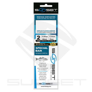 BAS DE LIGNE SUNSET SURFCASTING RS COMPETITION SP. BAR FLUORO