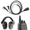 PACK TALKIE WALKIE + CASQUE + CORDON