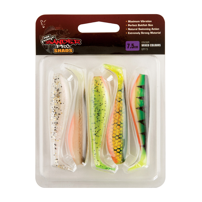 ZANDER PRO SHAD COLOR MIX X5