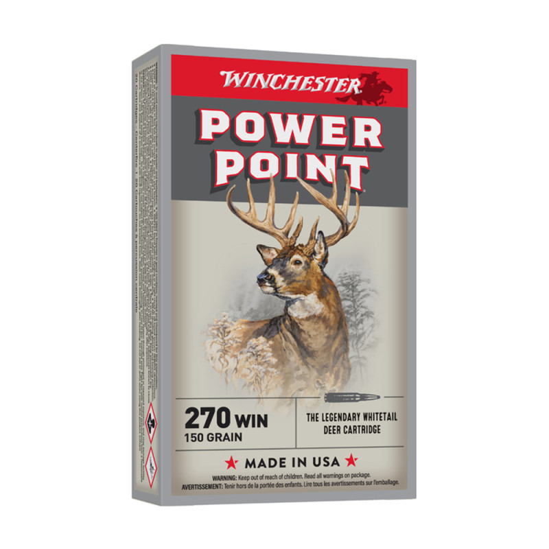 MUNITIONS BALLES WINCHESTER 270W POWER POINT CX2704