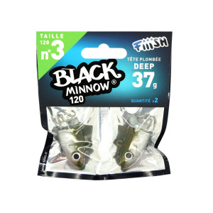 TETE PLOMBEE DEEP POUR BLACK MINNOW