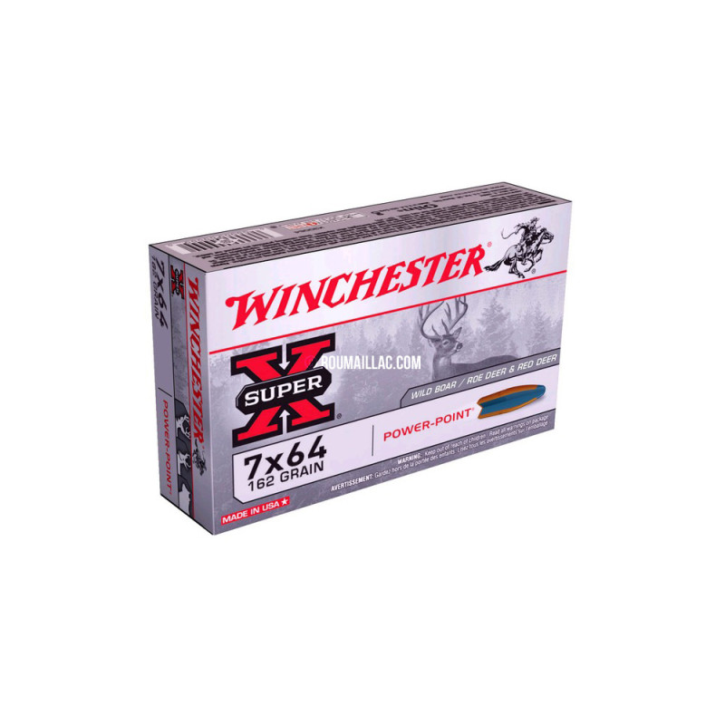 MUNITIONS BALLES WINCHESTER 7X64 POWER POINT CM7641