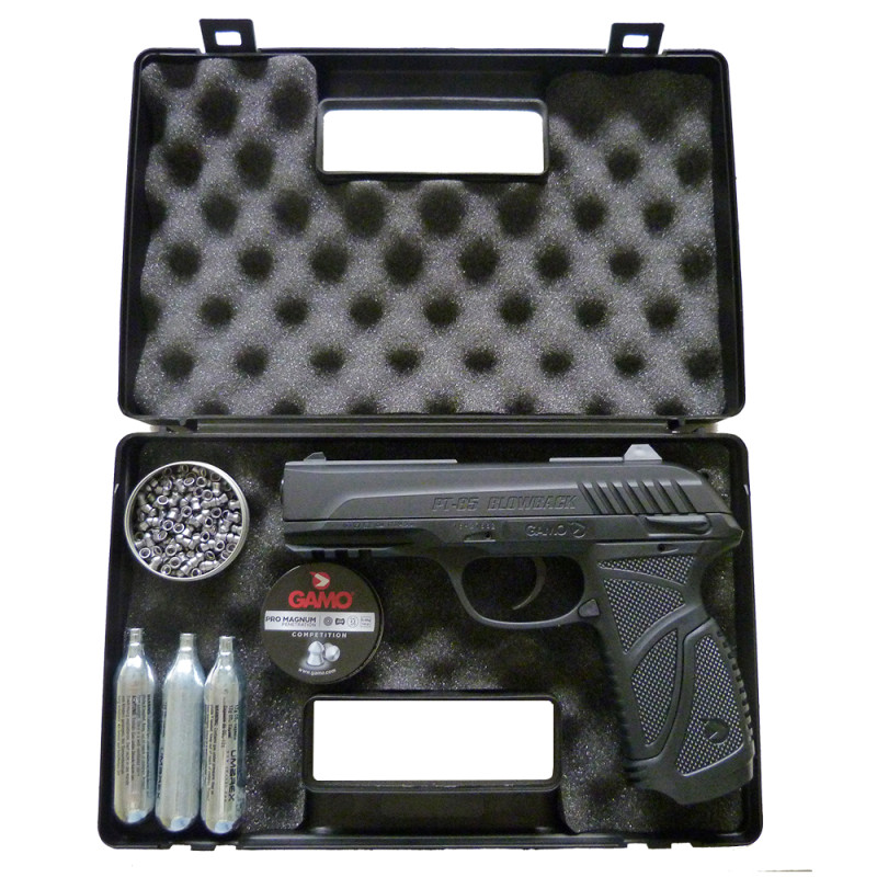 Pack pistolet Gamo PT80 CO2 (3.98 joules) - Armurerie Loisir