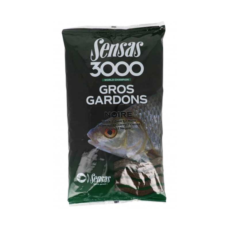 AMORCE SENSAS 3000 GROS GARDONS NOIRE 1KG