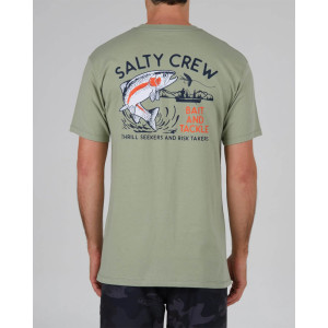 T-SHIRT SALTY CREW FLY TRAP DUSTY SAGE