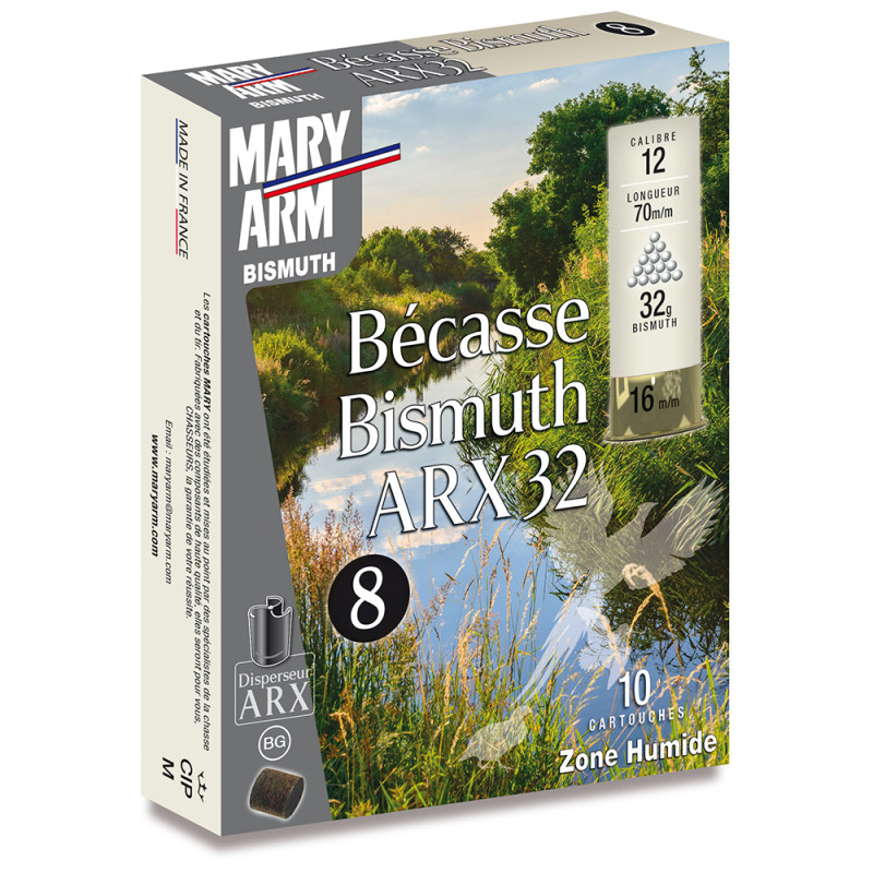 Cartouche Mary Arm Bécasse Bismuth Arx 32