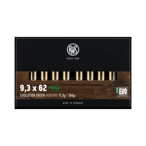 MUNITIONS BALLES RWS 9.3X62 EVOLUTION GREEN 2318328