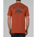 T-SHIRT SALTY CREW BASS STAMP PREMIUM RUST