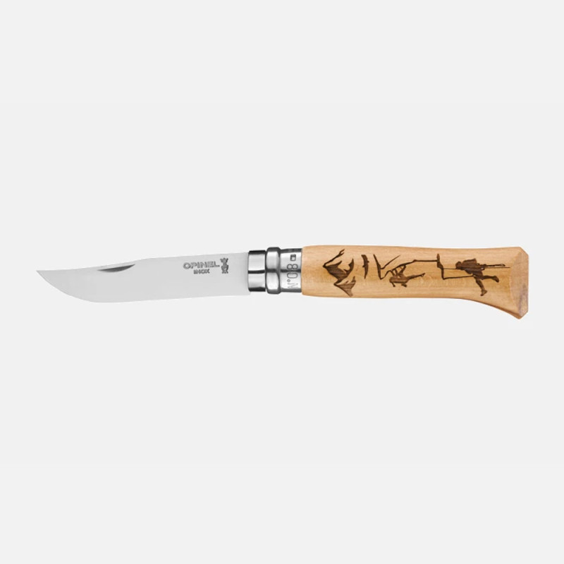 COUTEAU OPINEL N°08 GRAVURE ESCALADE