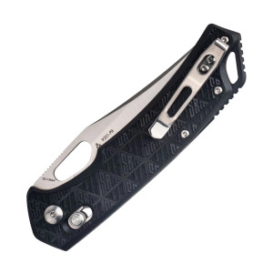 COUTEAU SRM LAME CLIP POINT MANCHE NOIR