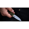 COUTEAU BENCHMADE MINI BUGOUT MANCHE ALU VERT