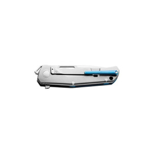 COUTEAU LIONSTEEL Q4TTRO TITANIUM GRIS/FIBRE DE CARBONE