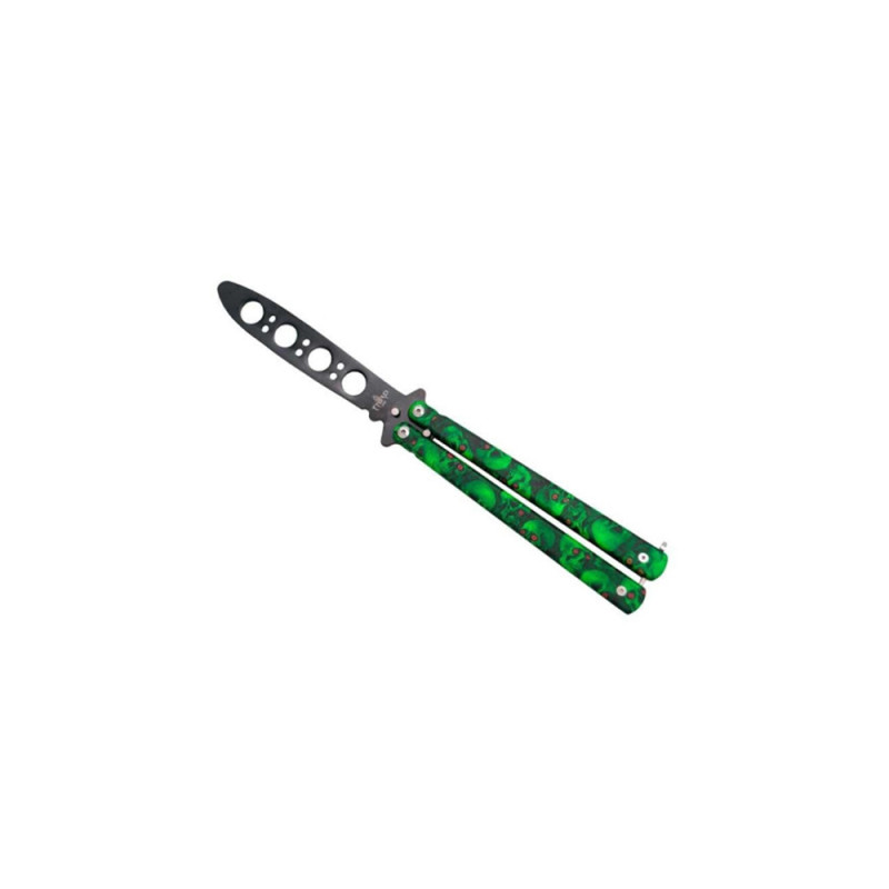 COUTEAU PAPILLON D'ENTRAINEMENT THIRD INOX VERT
