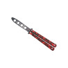 COUTEAU PAPILLON D'ENTRAINEMENT THIRD INOX ROUGE