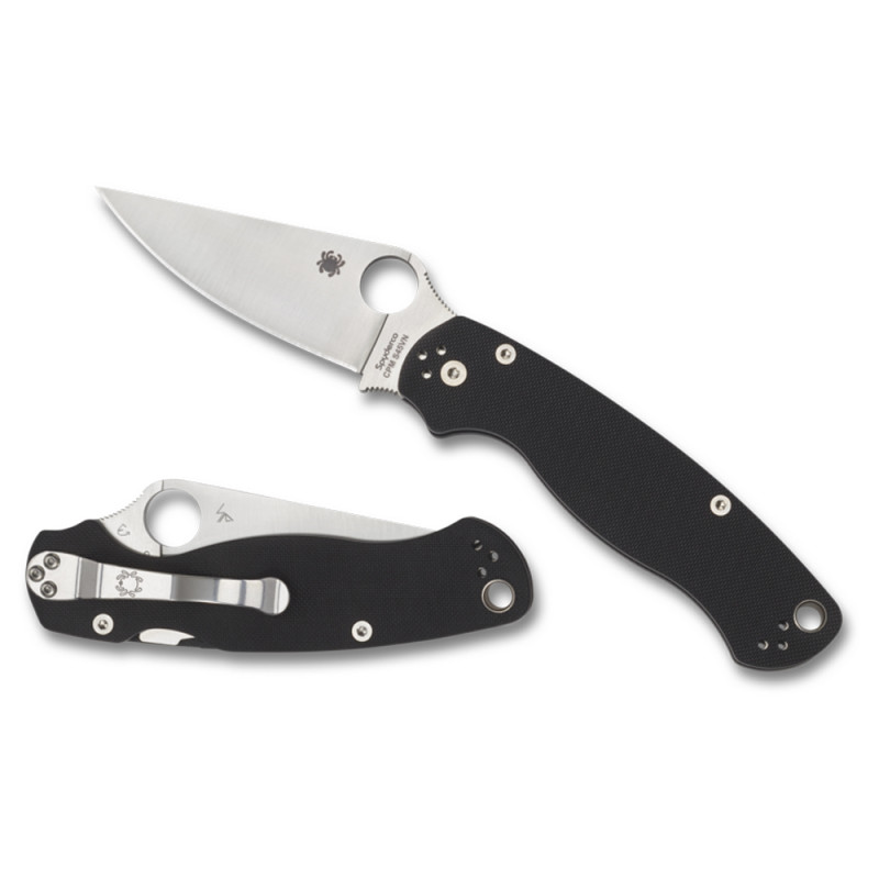 COUTEAU PARA MILITARY 2 G-10 BLACK PLAINEDGE