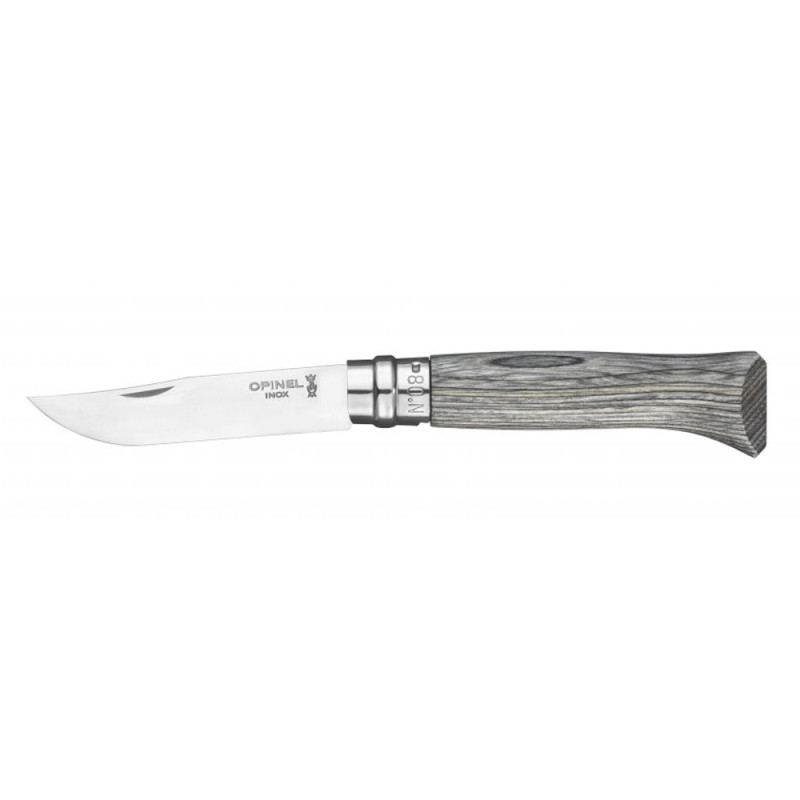 COUTEAU OPINEL N°08 BOULEAU LAMELLE GRIS