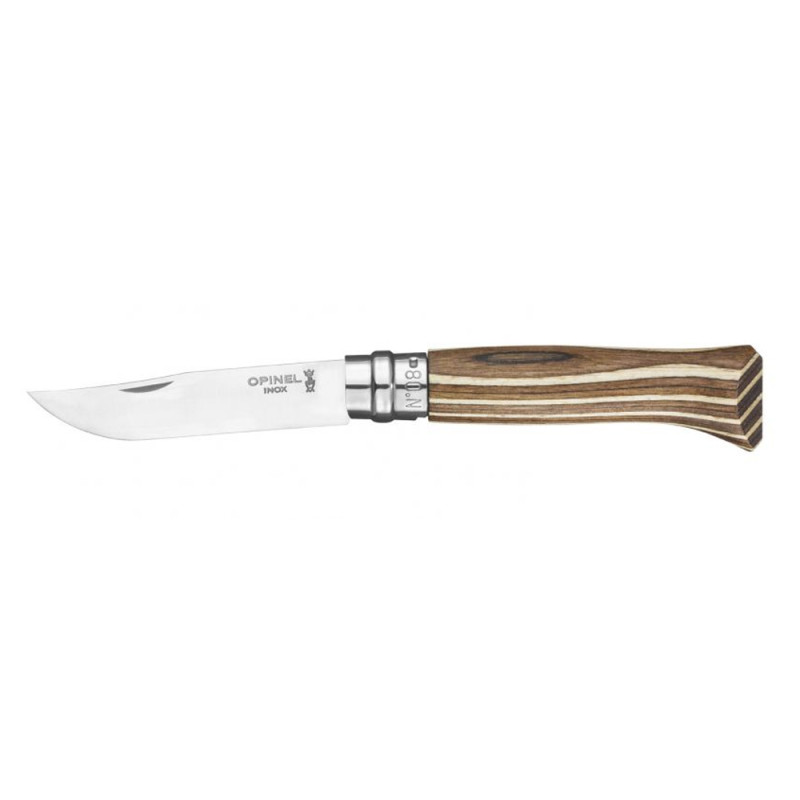 COUTEAU OPINEL N°08 BOULEAU LAMELLE BRUN