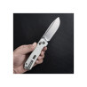 COUTEAU SRM MANCHE G10 BLANC
