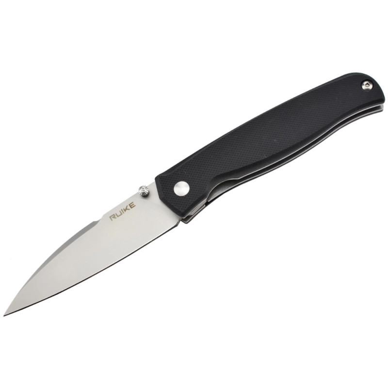 COUTEAU RUIKE P662B MANCHE G10 NOIR LAME SHEEPFOOT