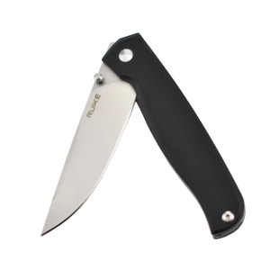 COUTEAU RUIKE P661B MANCHE G10 NOIR LAME DROP POINT