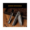 COUTEAU REMETTE TITANE NOIR SANS VIS RTWK1-F